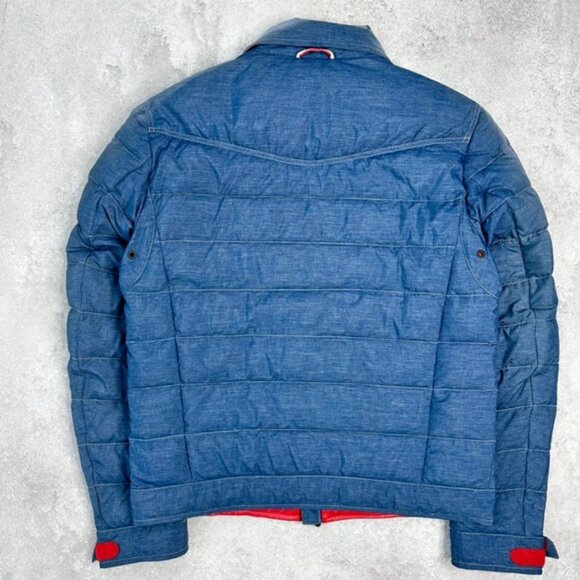Moncler light puffer jacket denim-like EUC size 4 - Picture 2 of 16